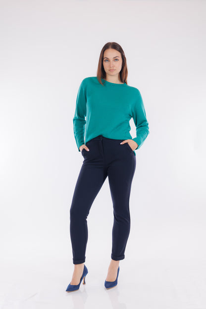 Pantalone chino risvolto