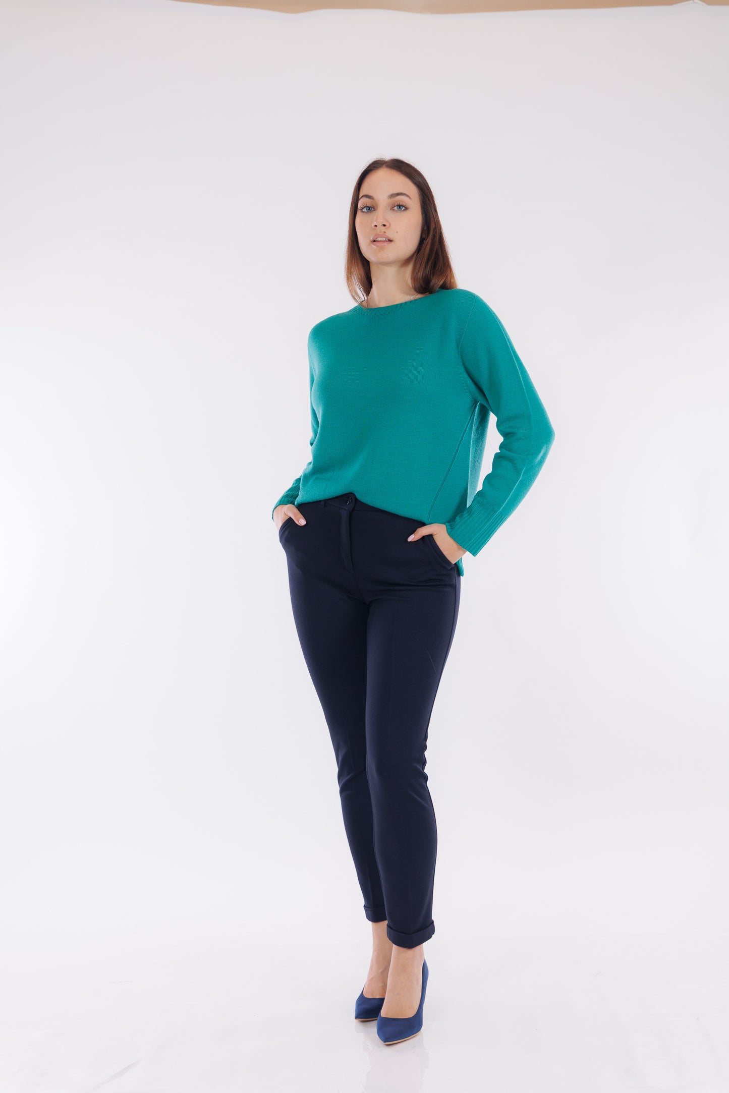 Pantalone chino risvolto