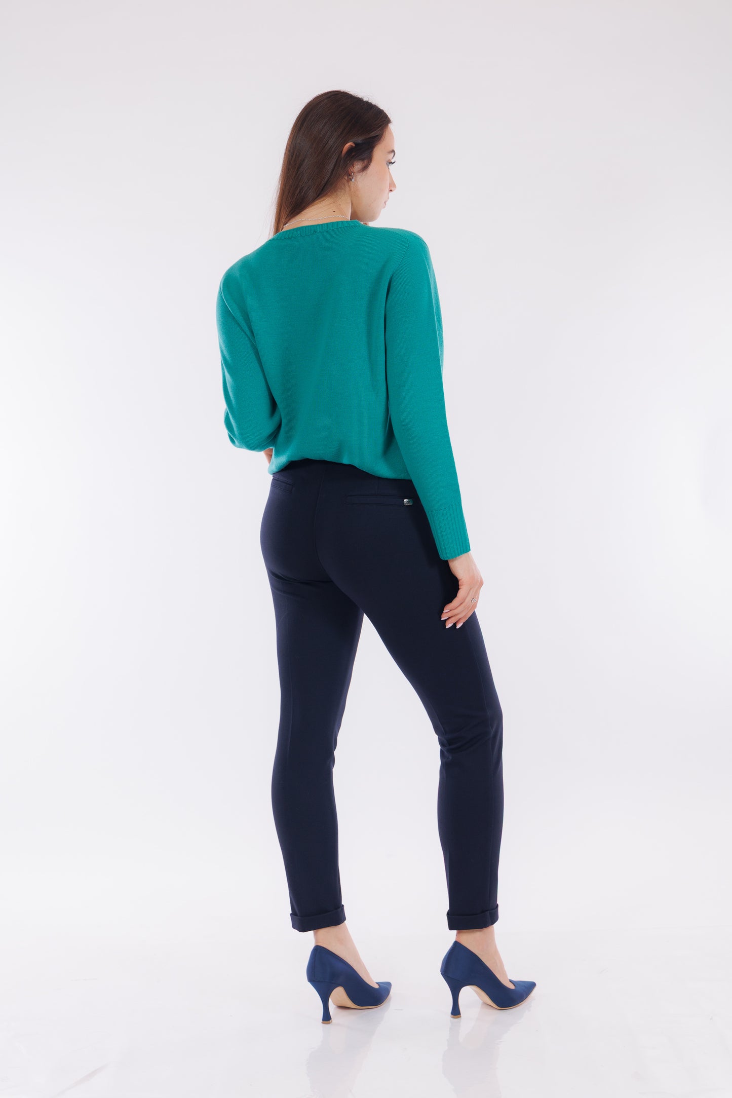 Pantalone chino risvolto