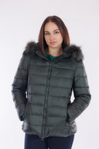 Eco piumino con pelliccia