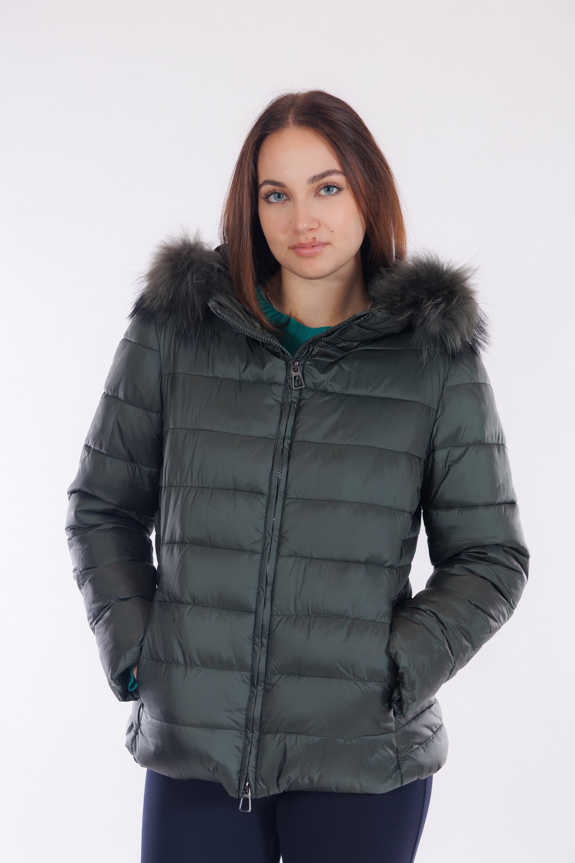 Eco piumino con pelliccia