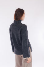 Maglia lurex bordi a contrasto