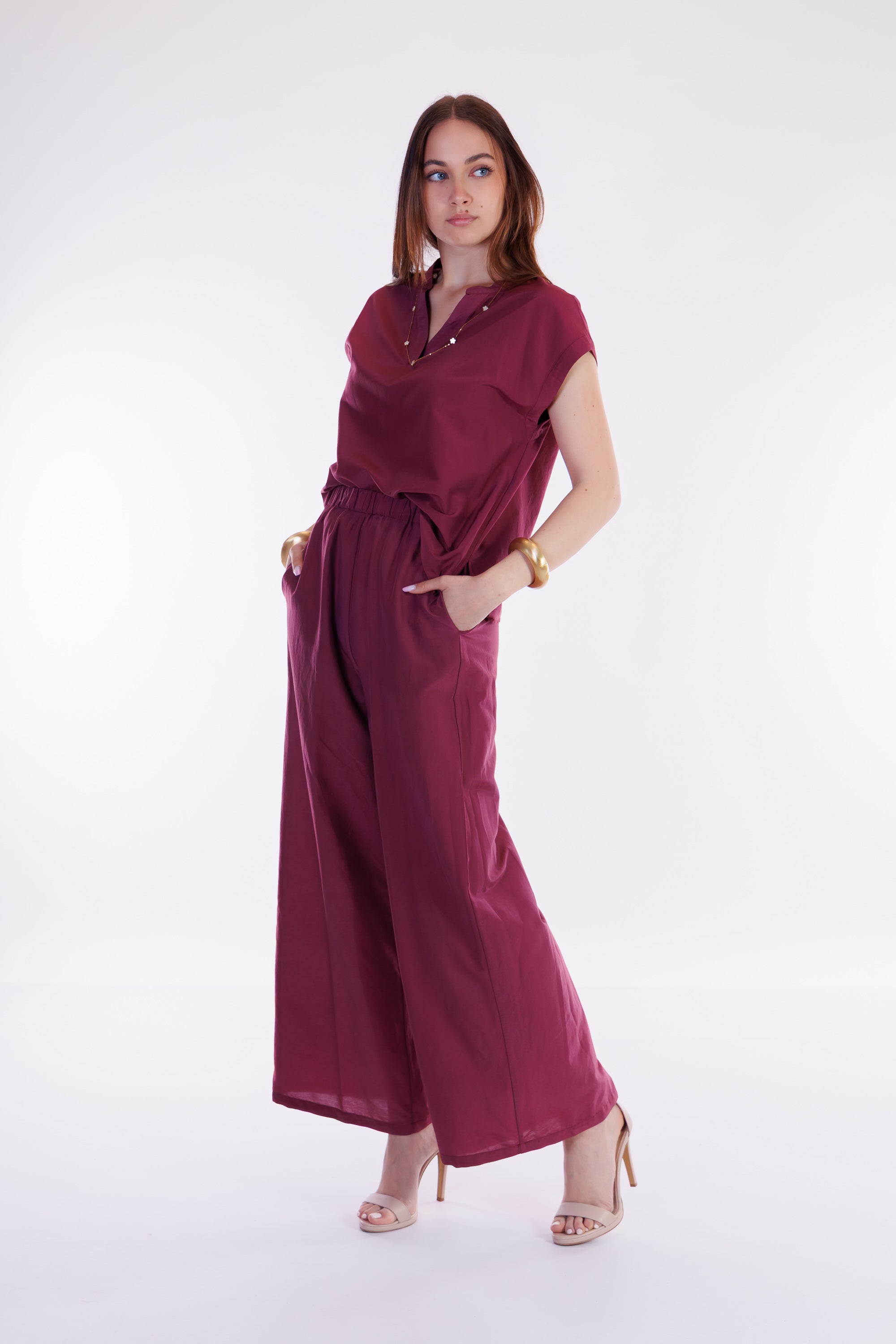 Pantalone palazzone m. seta