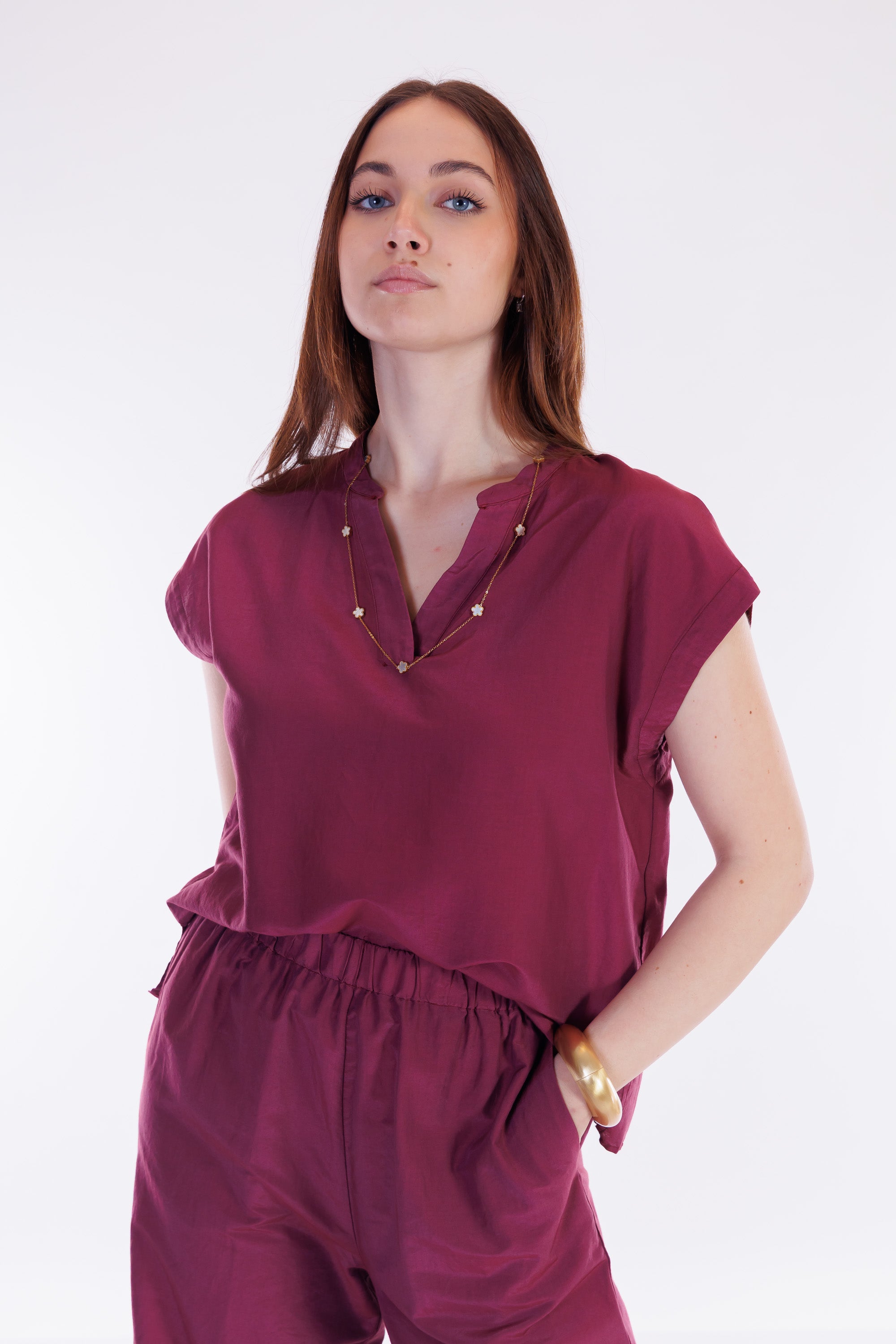 Pantalone palazzone m. seta