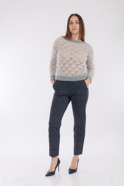 Pantalone gessato new york