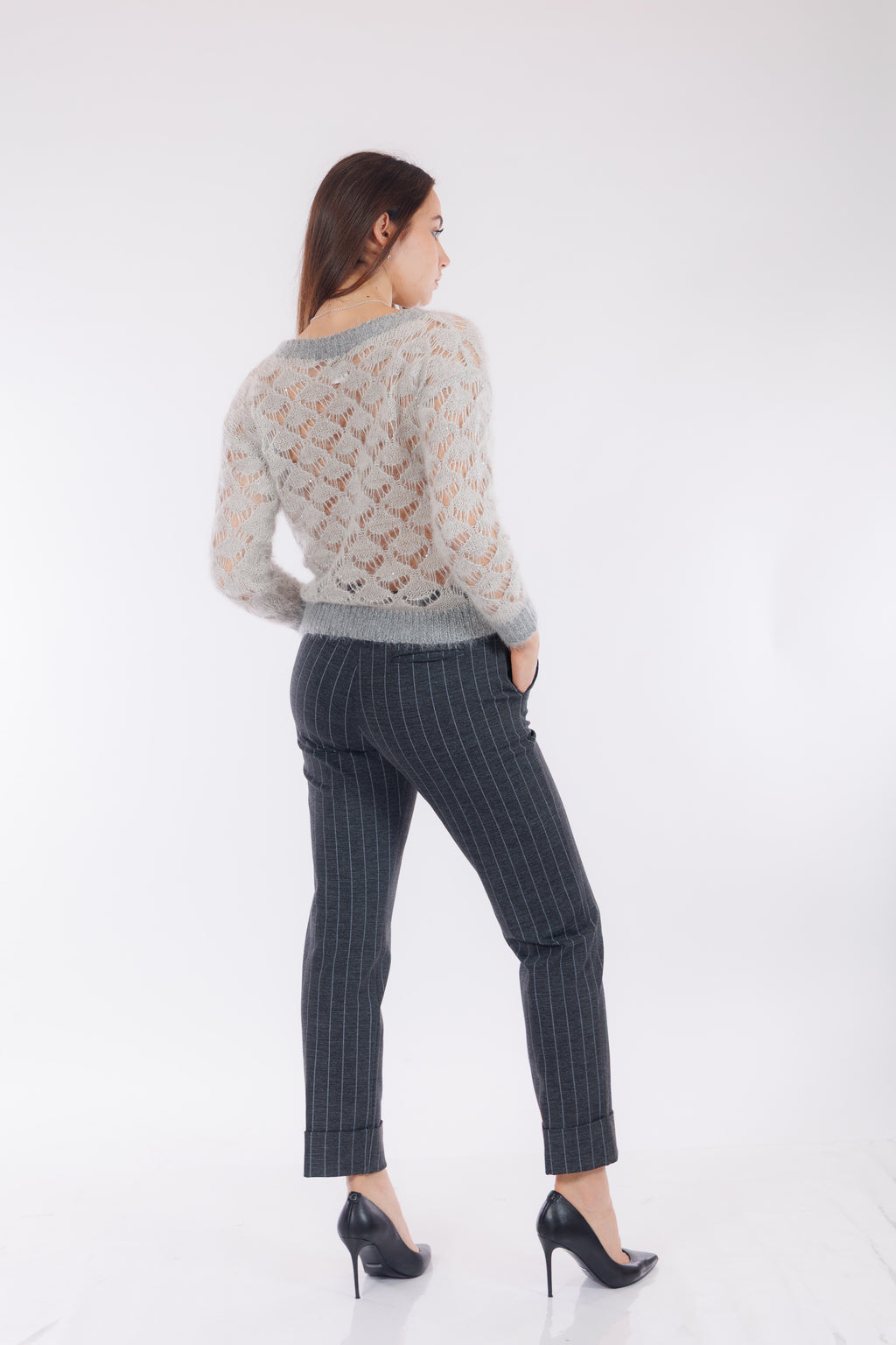 Pantalone gessato new york