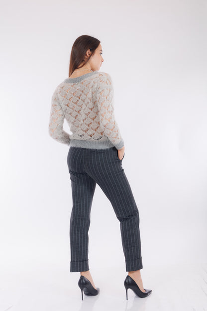 Pantalone gessato new york