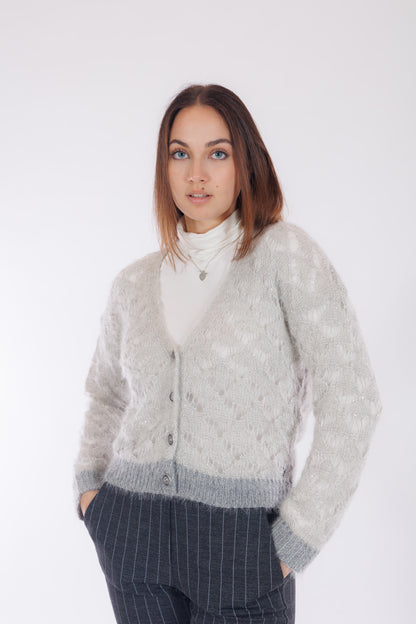 Giacchina traforata micro paillettes