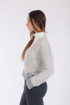 Giacchina traforata micro paillettes