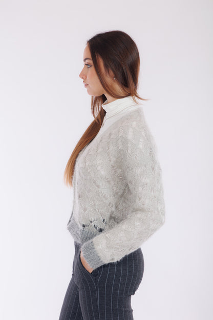 Giacchina traforata micro paillettes