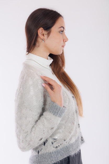 Giacchina traforata micro paillettes