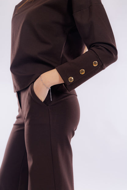 Completo punto milano bottoni oro