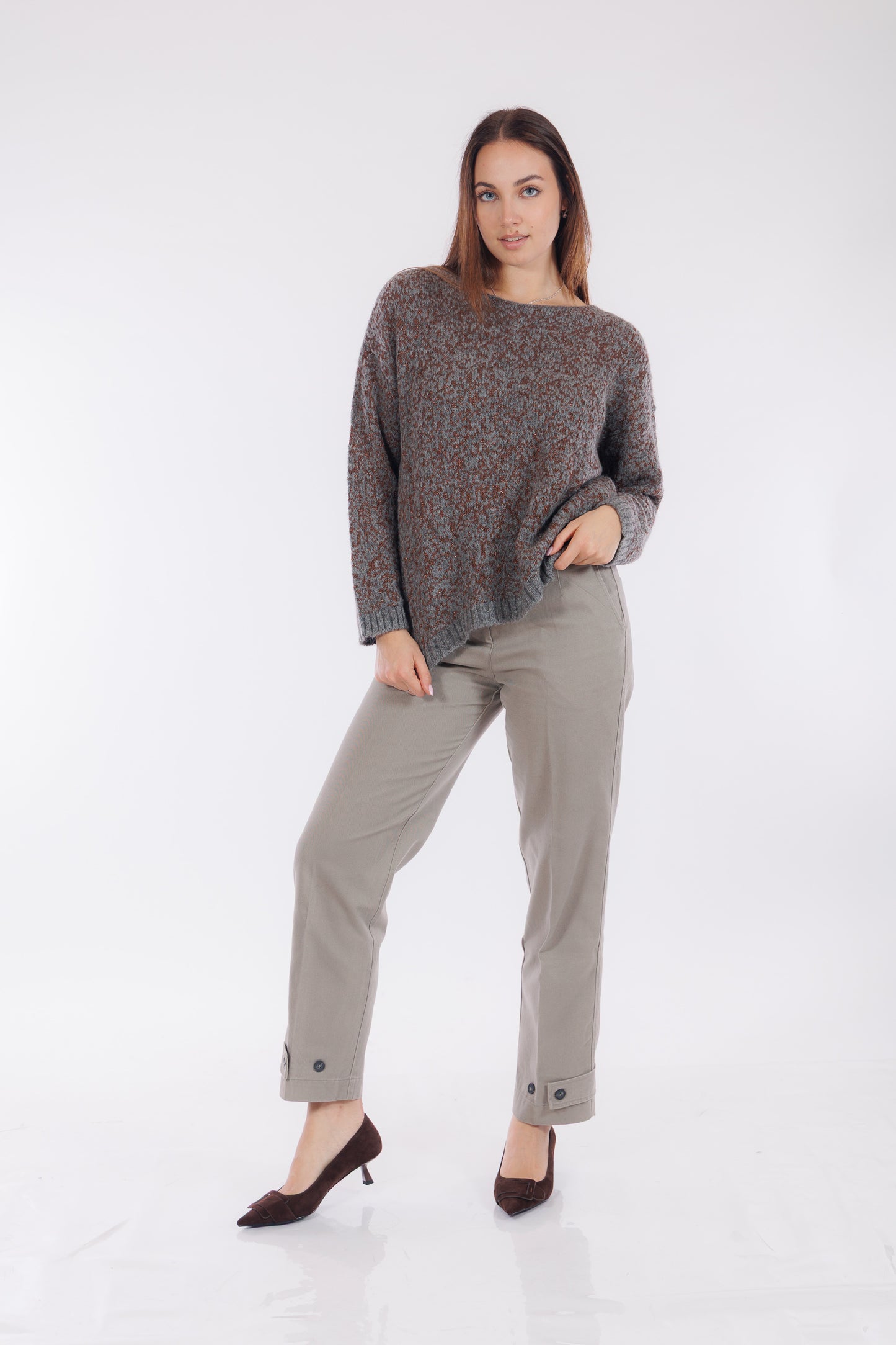 Maglia jacquard lurex