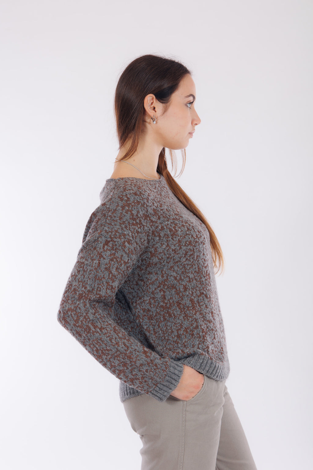 Maglia jacquard lurex