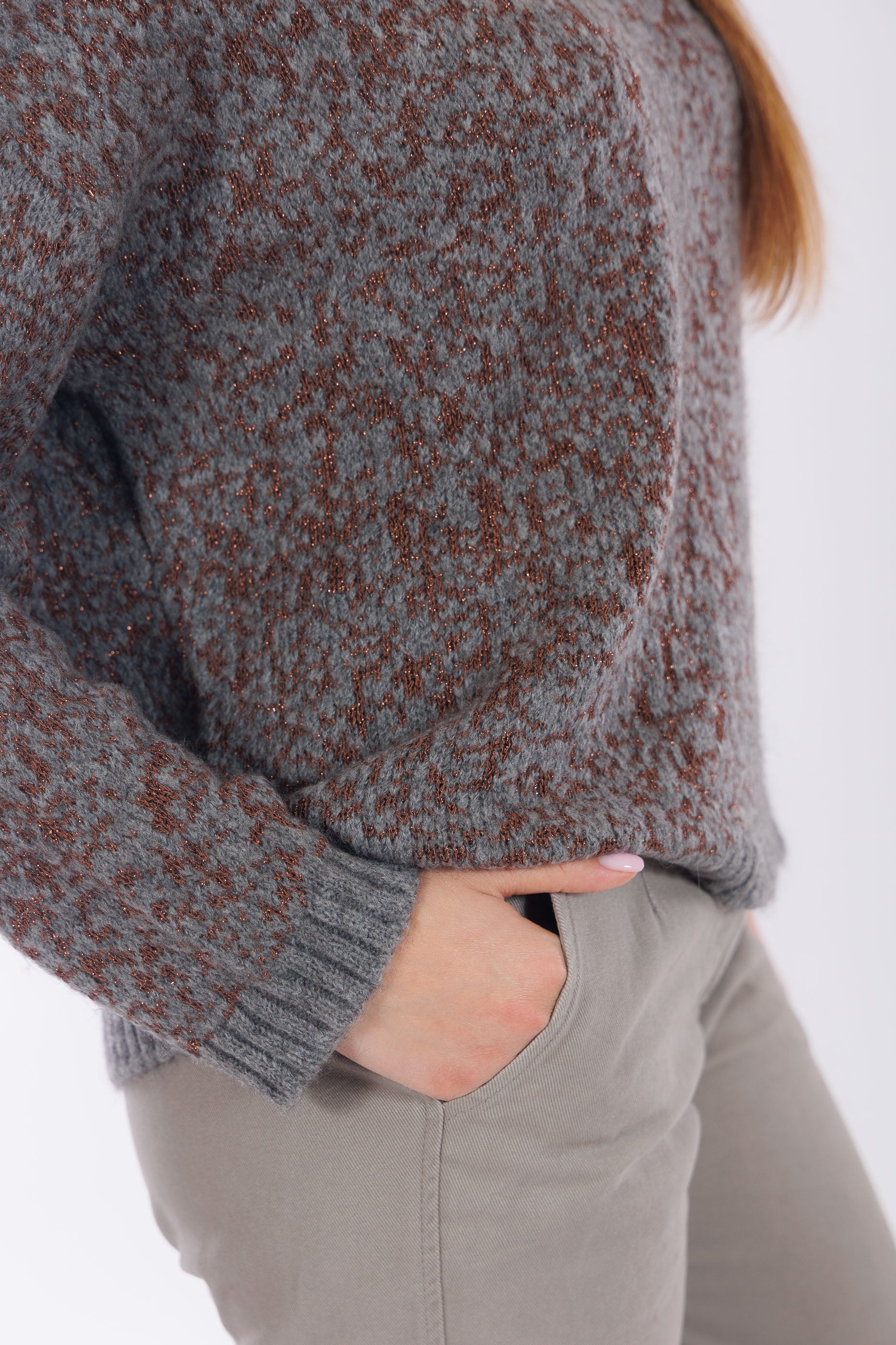 Pantalone gabardina con bottone