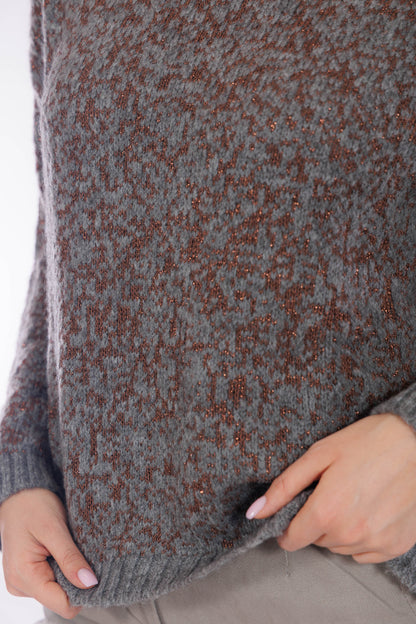 Maglia jacquard lurex