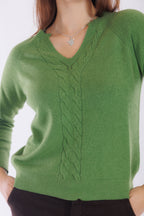 Pullover treccia davanti