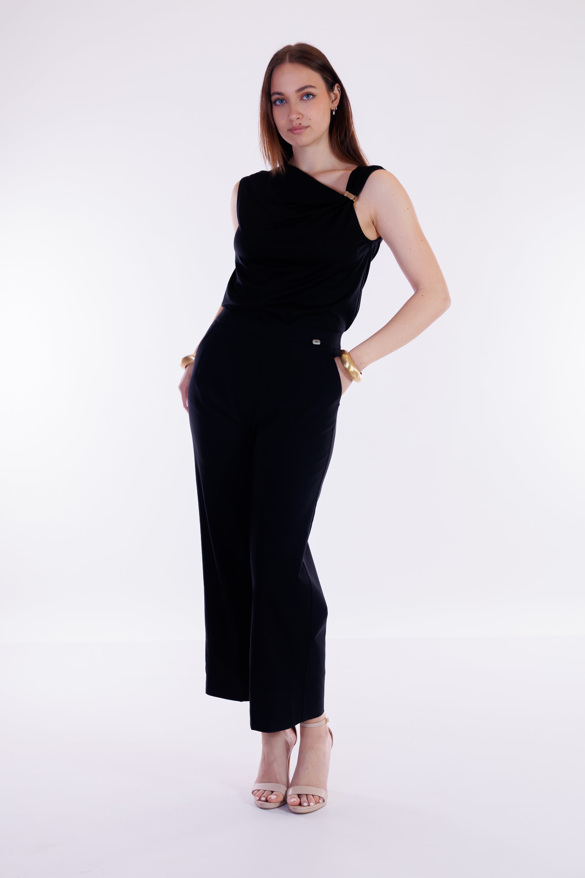 Pantalone cropped viscosa