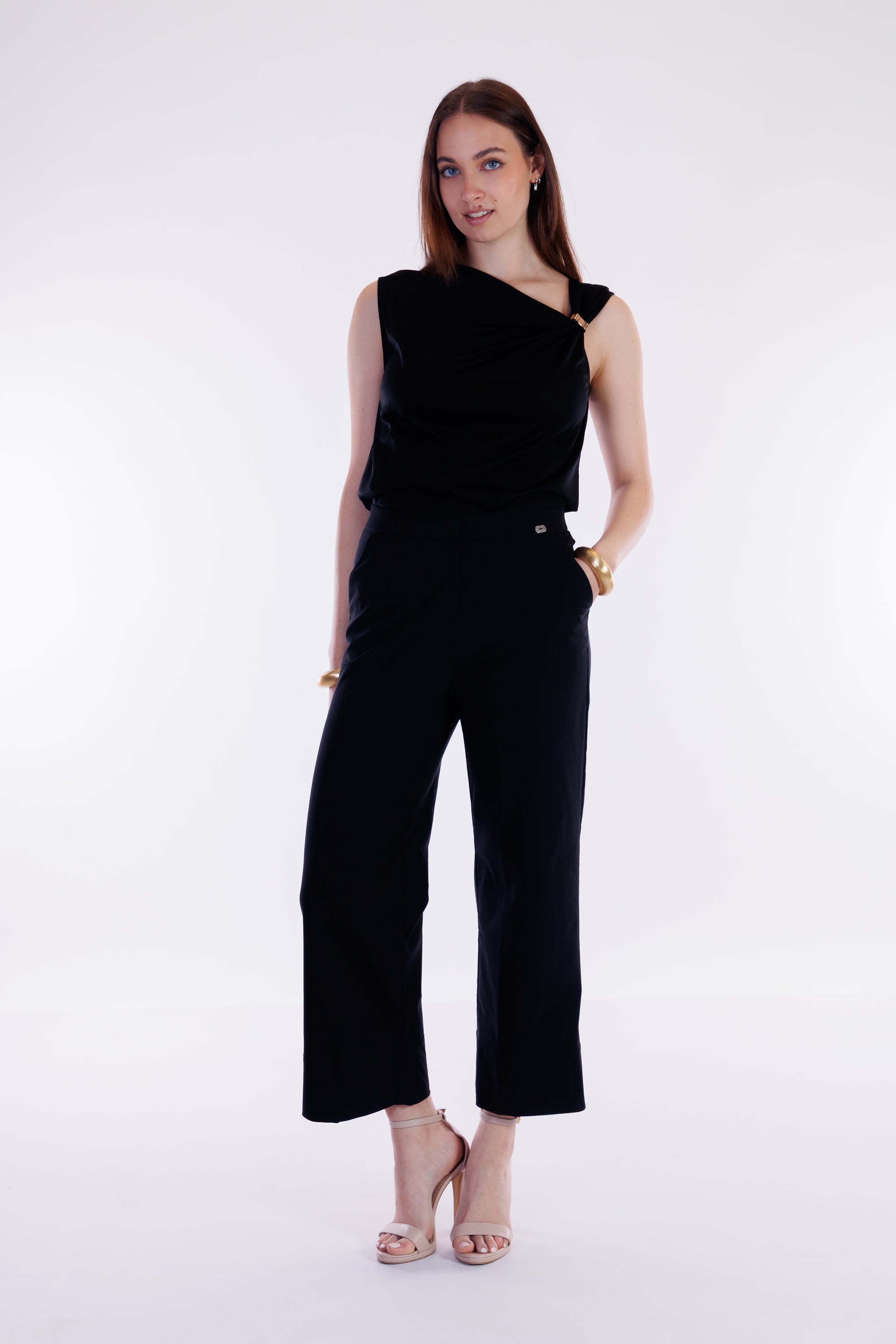 Pantalone cropped viscosa