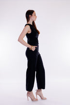Pantalone cropped viscosa