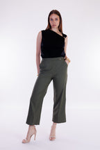 Pantalone cropped viscosa