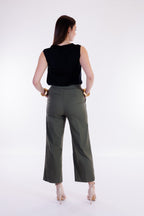 Pantalone cropped viscosa
