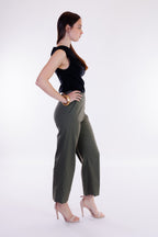 Pantalone cropped viscosa