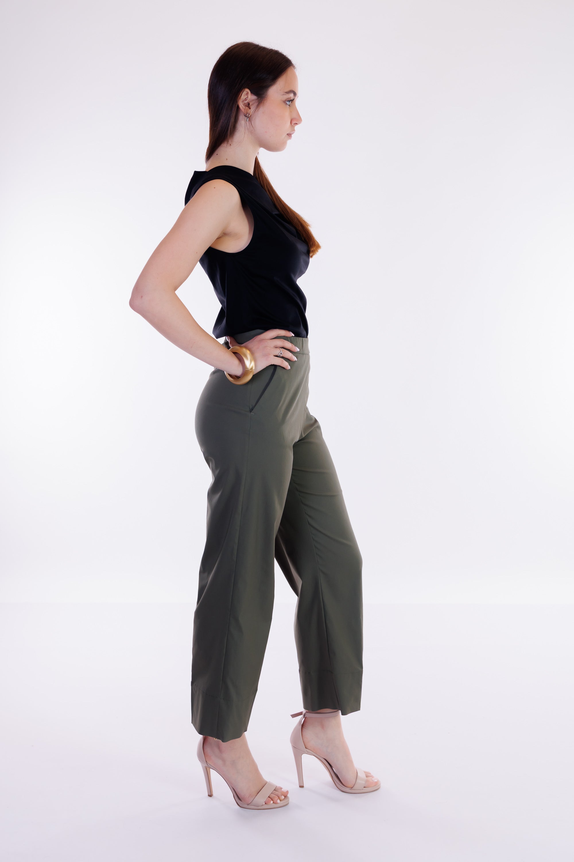 Pantalone cropped viscosa