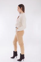 Pantalone velluto con cintura