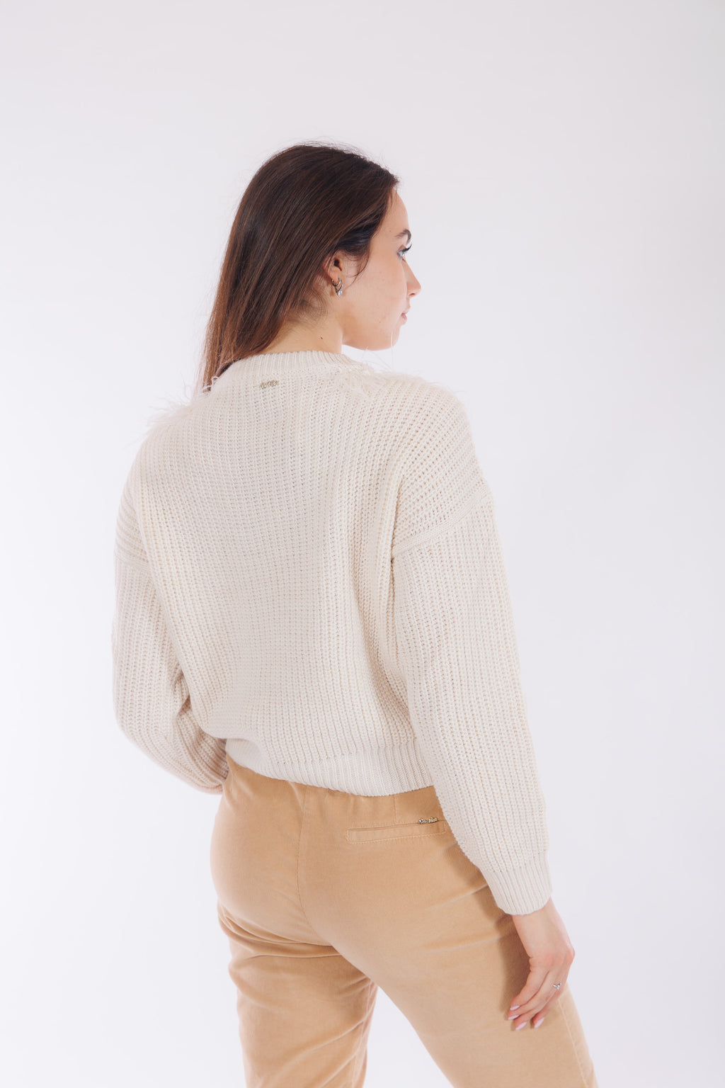 Pantalone velluto con cintura