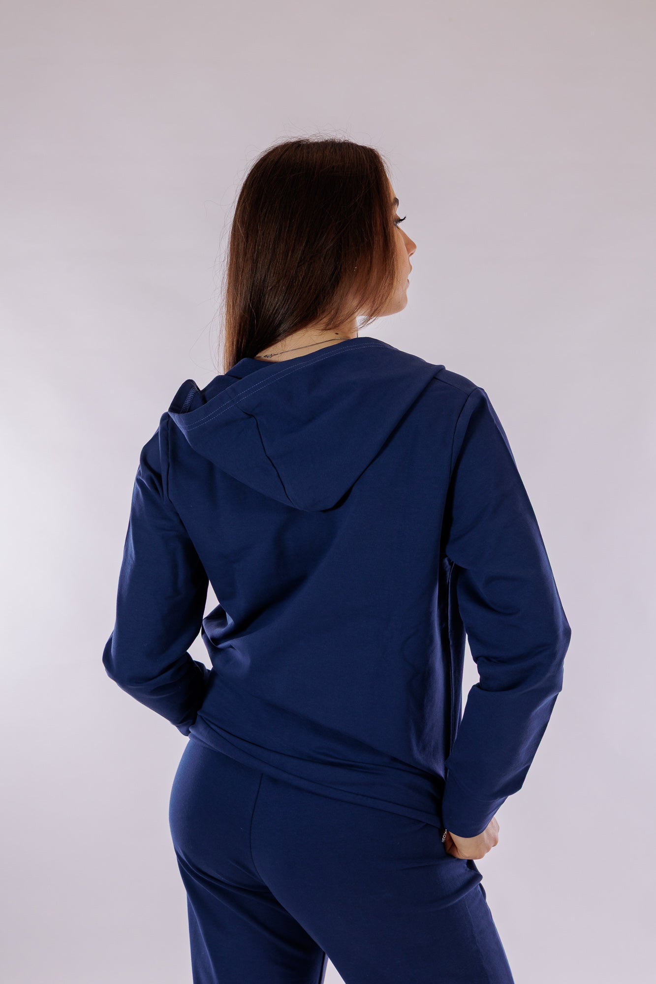 Felpa zip e cappuccio