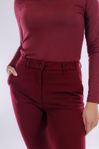 Pantalone punto milano risvolto