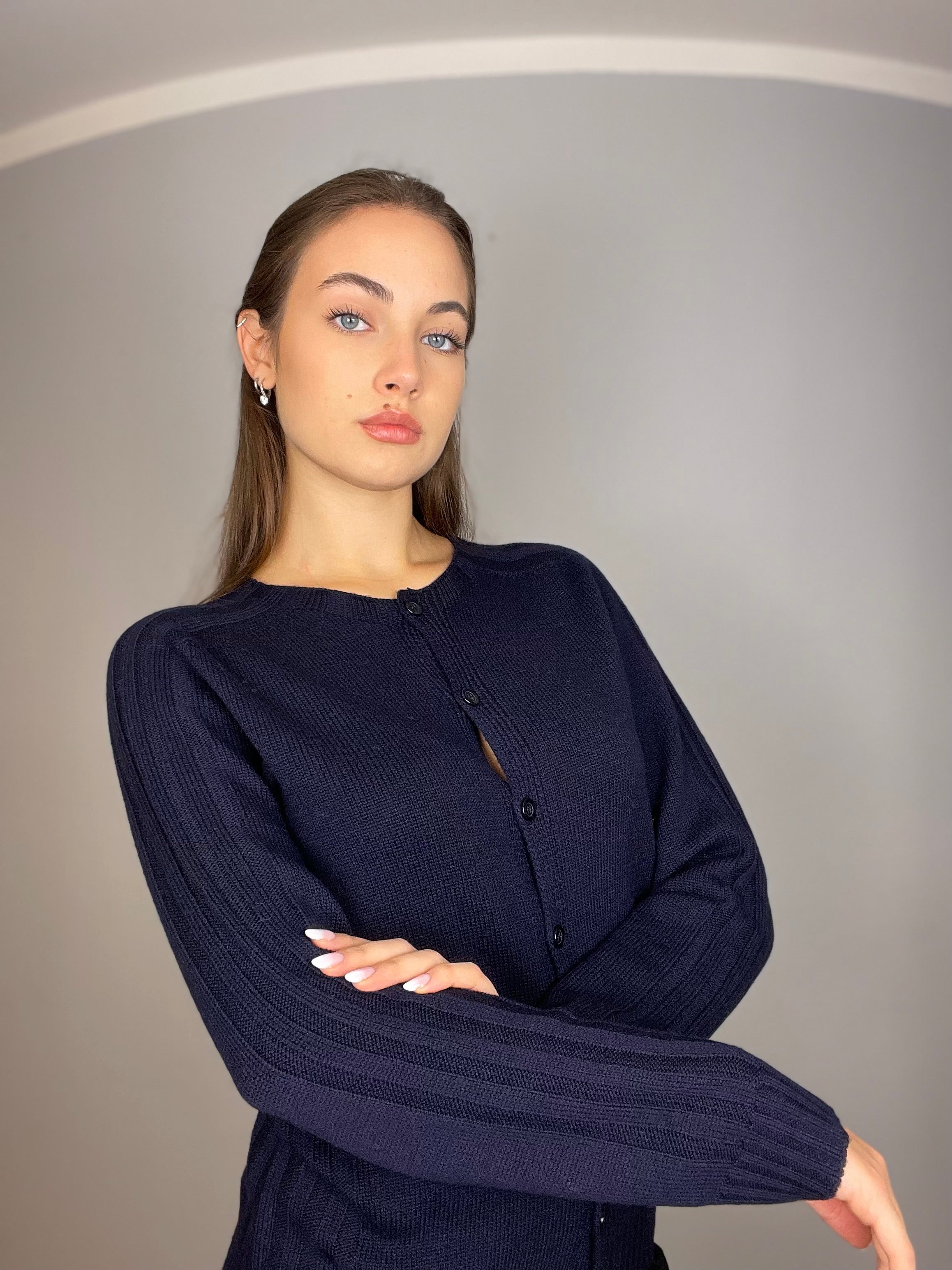 Cardigan coreana lana merino