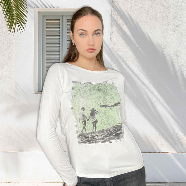 T-shirt stampa riquadro