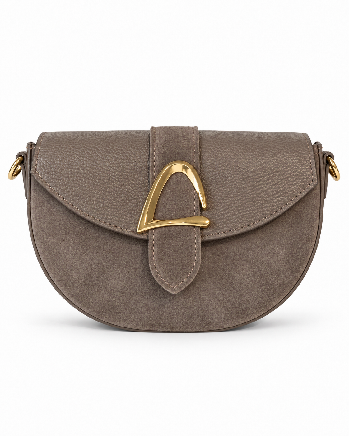 Borsa mezzaluna vera pelle