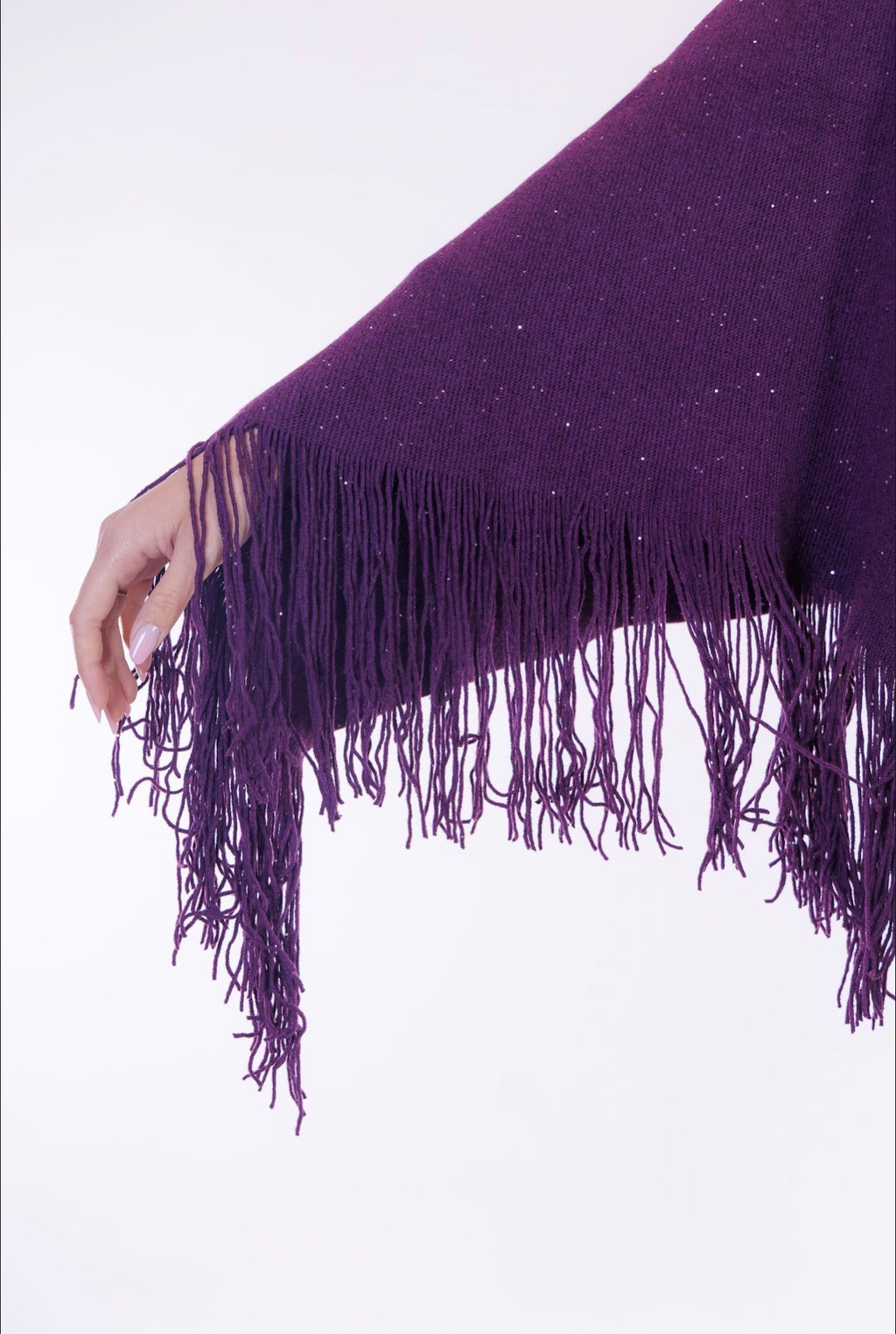 Sciarpa frange e paillettes