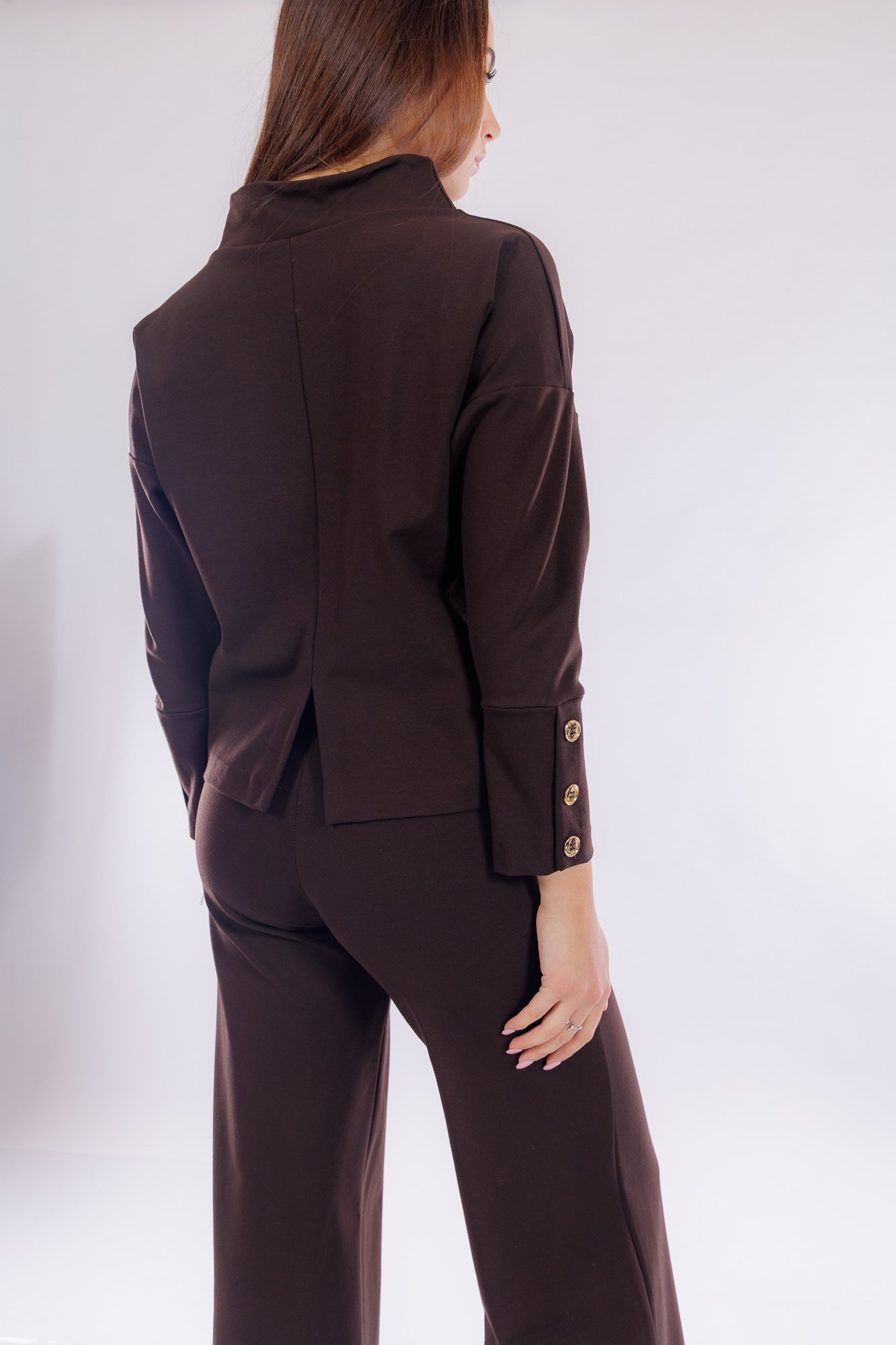 Completo punto milano bottoni oro