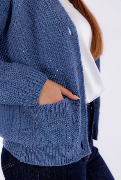 Cardigan micro paillettes