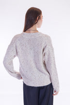 Cardigan bottoni paillettes