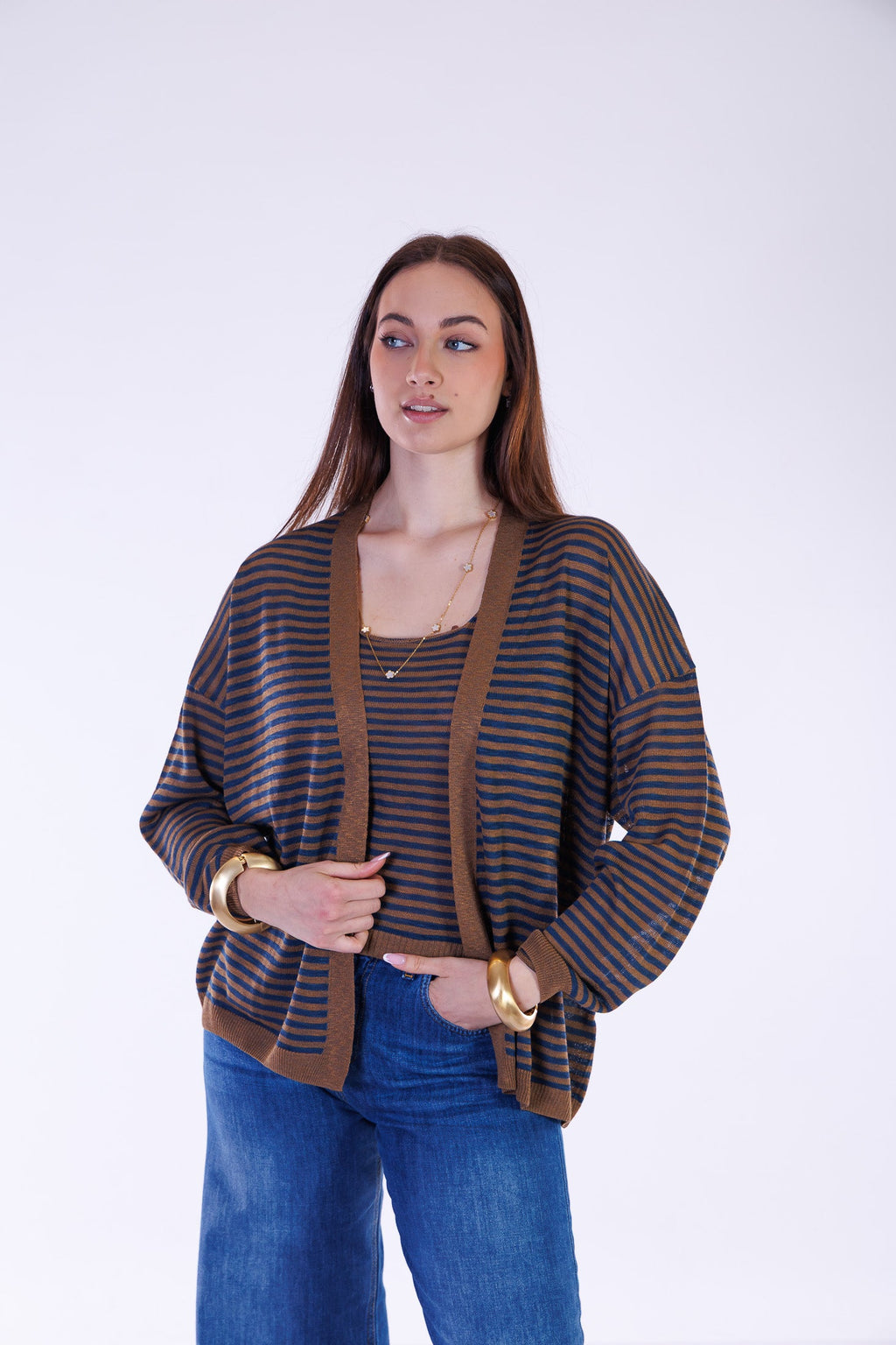 Cardigan over twinset