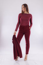 Pantalone punto milano risvolto