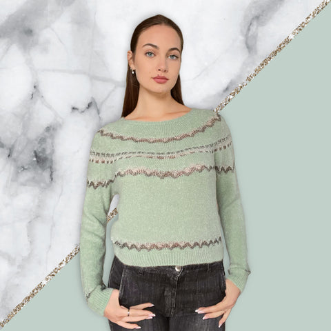 Maglione moher jacquard lurex