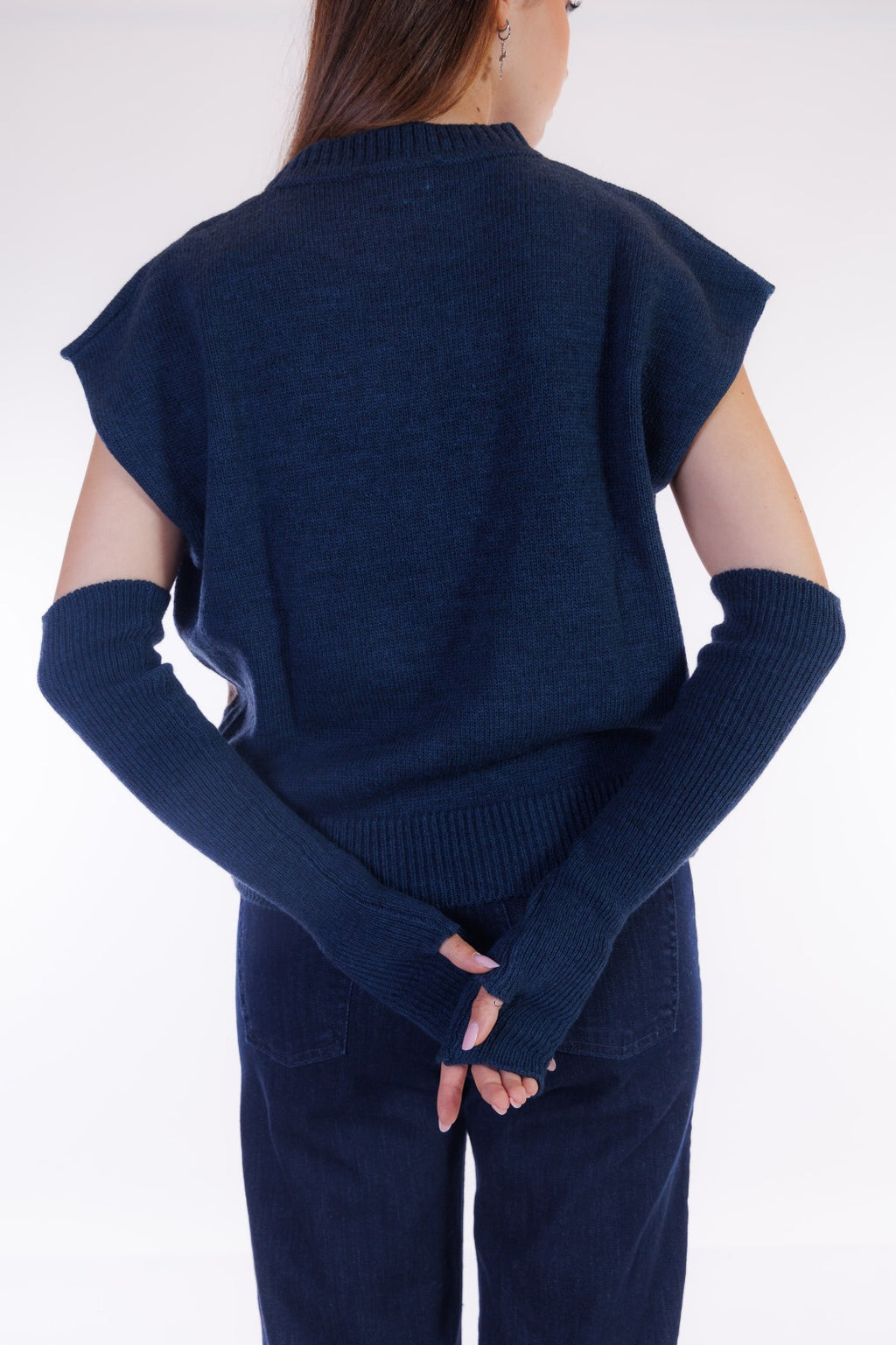 Maxi gilet con manicotti