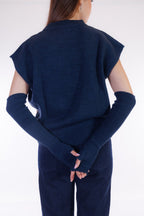 Maxi gilet con manicotti