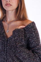 Cardigan bottoni paillettes