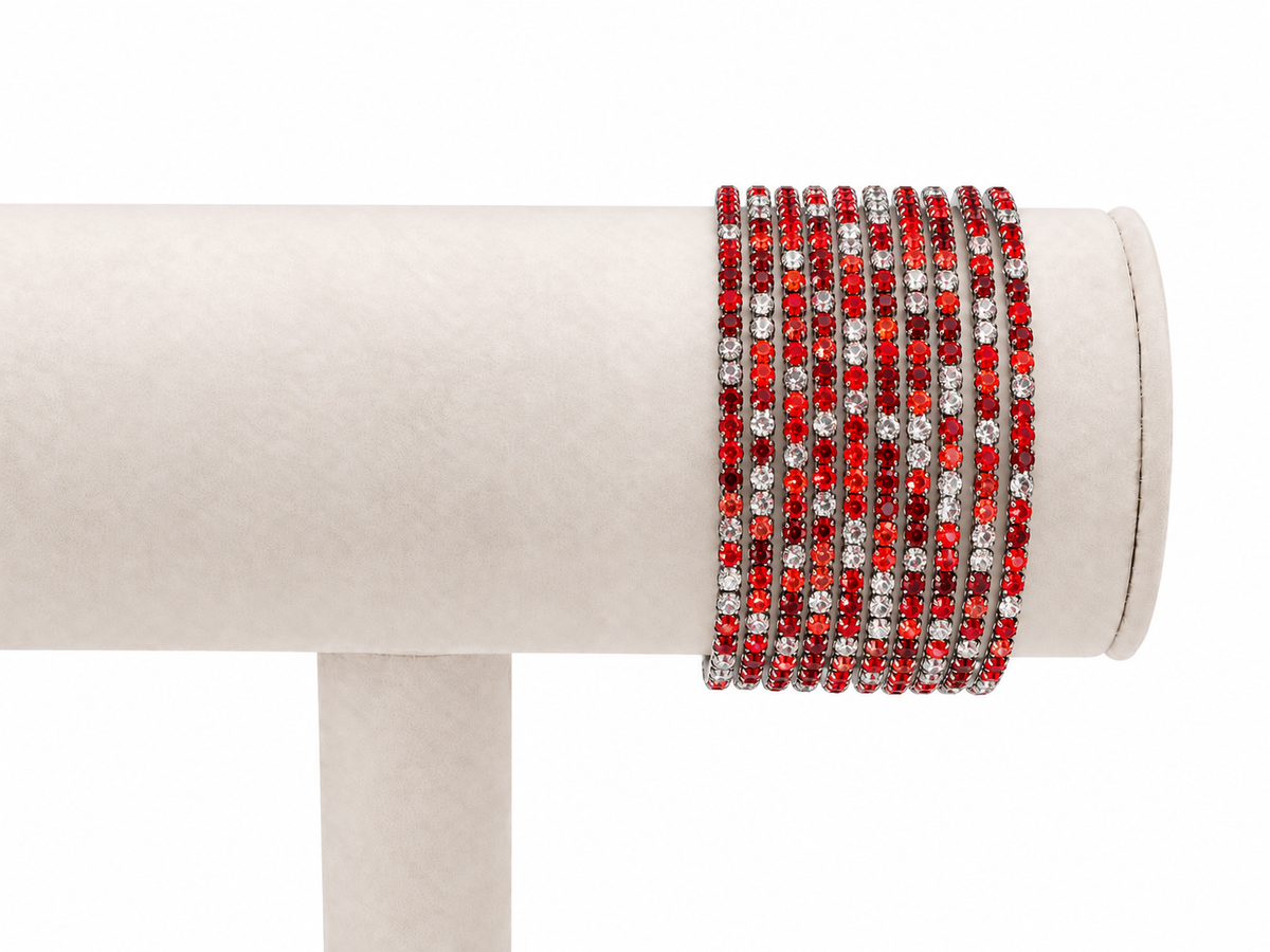 Bracciali multifilo strass
