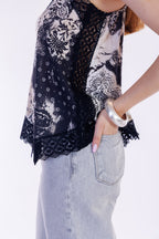 Top pizzo fantasia