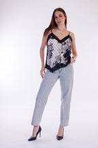 Top pizzo fantasia