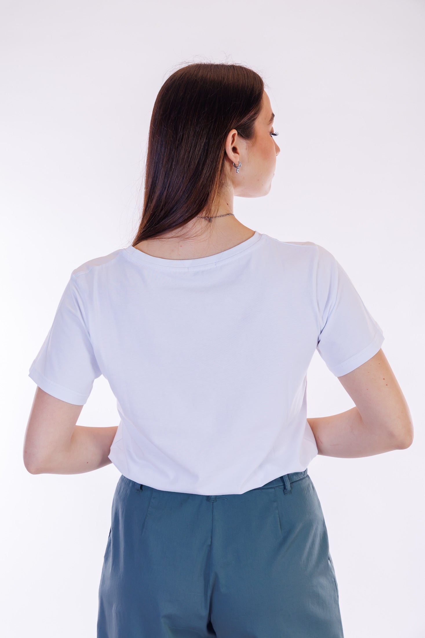 T-shirt stampa e strass