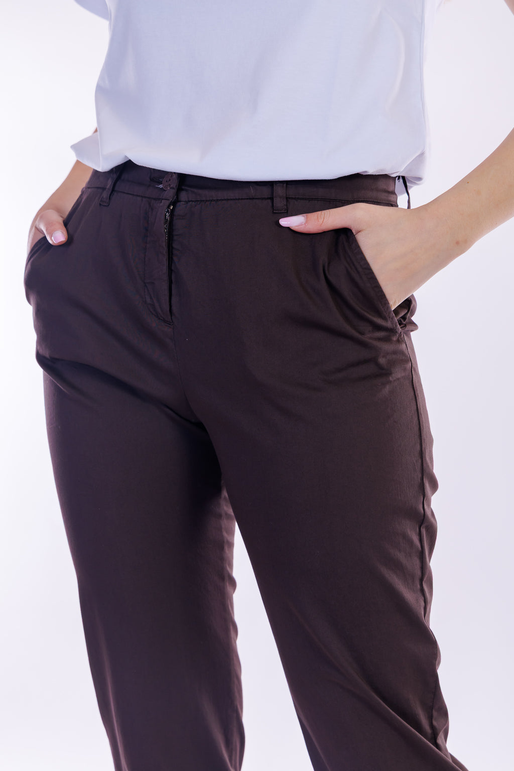 Pantalone slim cotone